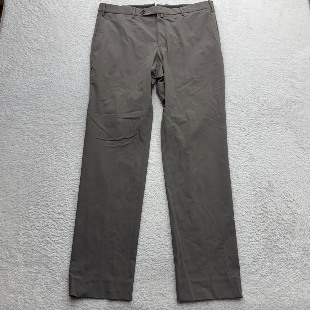 PT Torino Alpha Men Taupe Grey Technical Stretch Trousers Size 50 IT 34 US